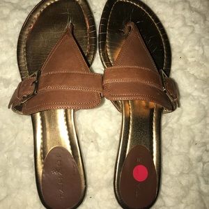 Tahari Brown Leather Sandals